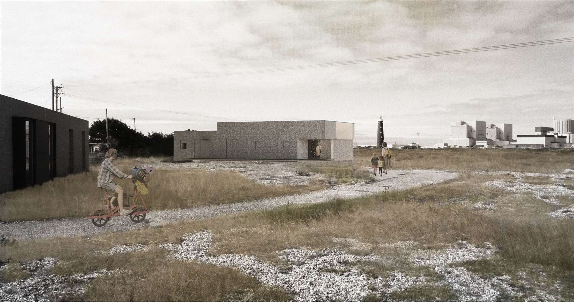 Proposed external approach of the renovated pump station. Photo: MS-DA / Johnson Naylor