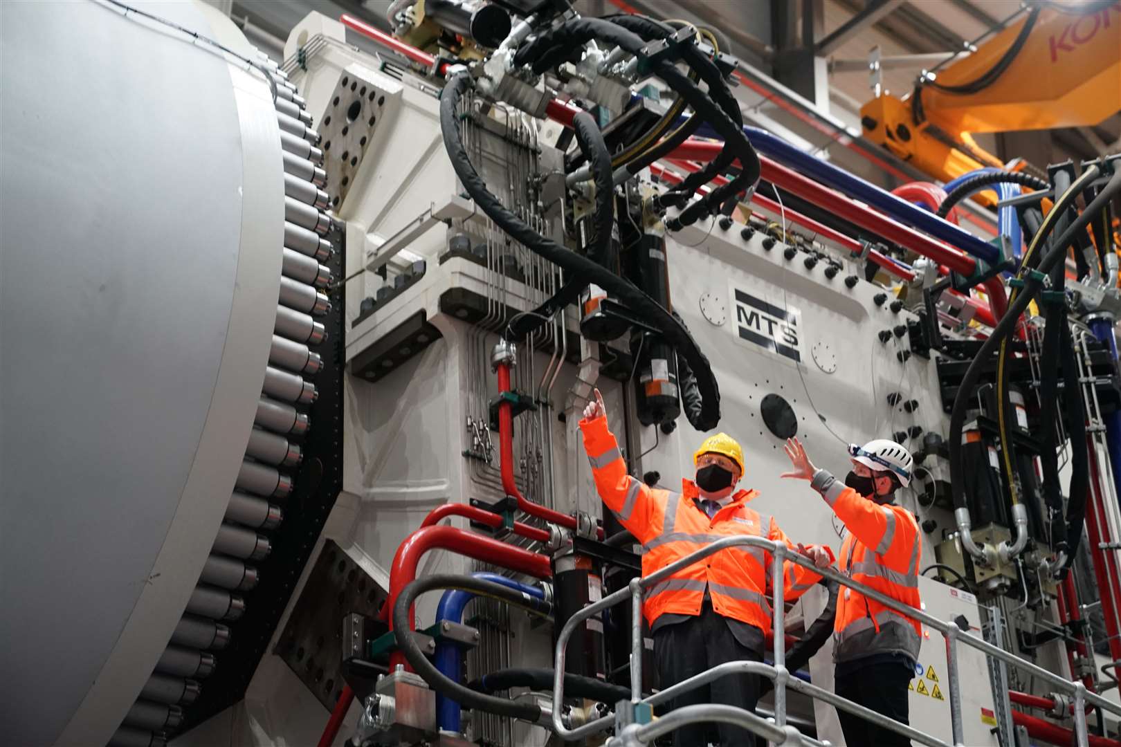 Prime Minister Boris Johnson during a visit to the National Renewable Energy Centre in Blyth (Owen Humphreys/PA)