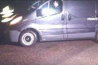 A private ambulance leaves the home of Peaches Geldof in Wrotham. Picture: Kiran Kaur