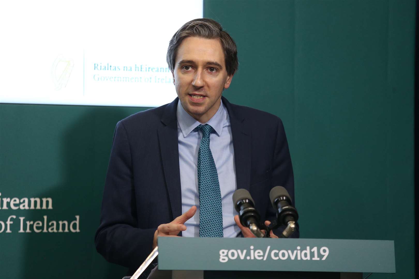 Minister for Health Simon Harris has warned that Ireland is not out of the danger zone (Photocall Ireland/PA)