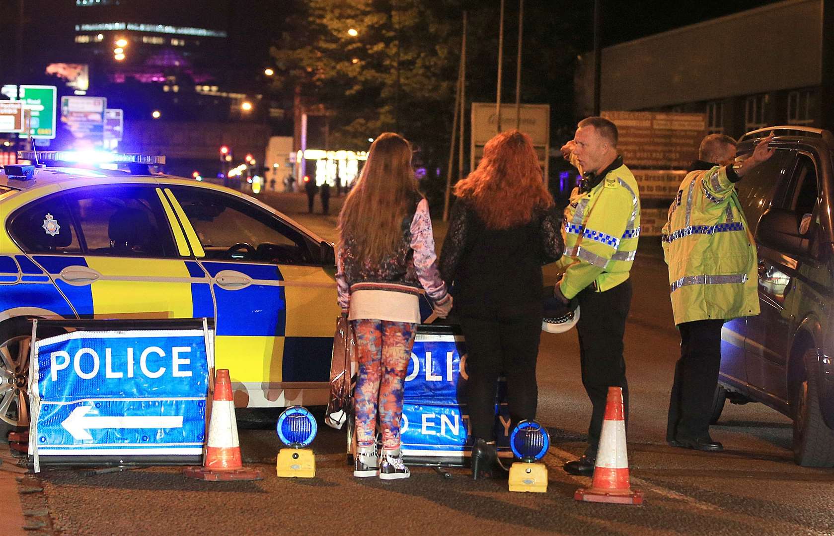 Police at the Manchester Arena following the attack (Peter Byrne/PA)