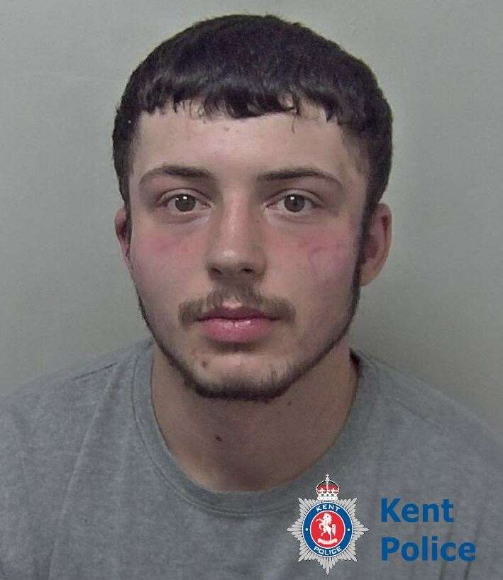 Elliot Scott, 22, of Westgate, has been jailed for false imprisonment and violently attacking his former girlfriend. Picture: Kent Police