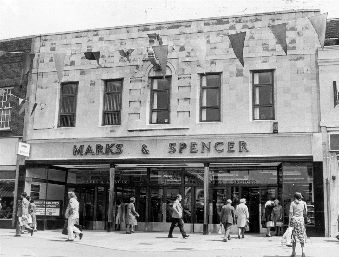 The clock: present if obscured by bunting in 1980