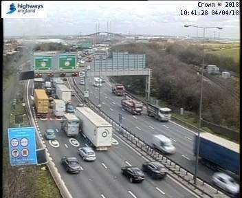 Delays at the Dartford Crossing. Stock image