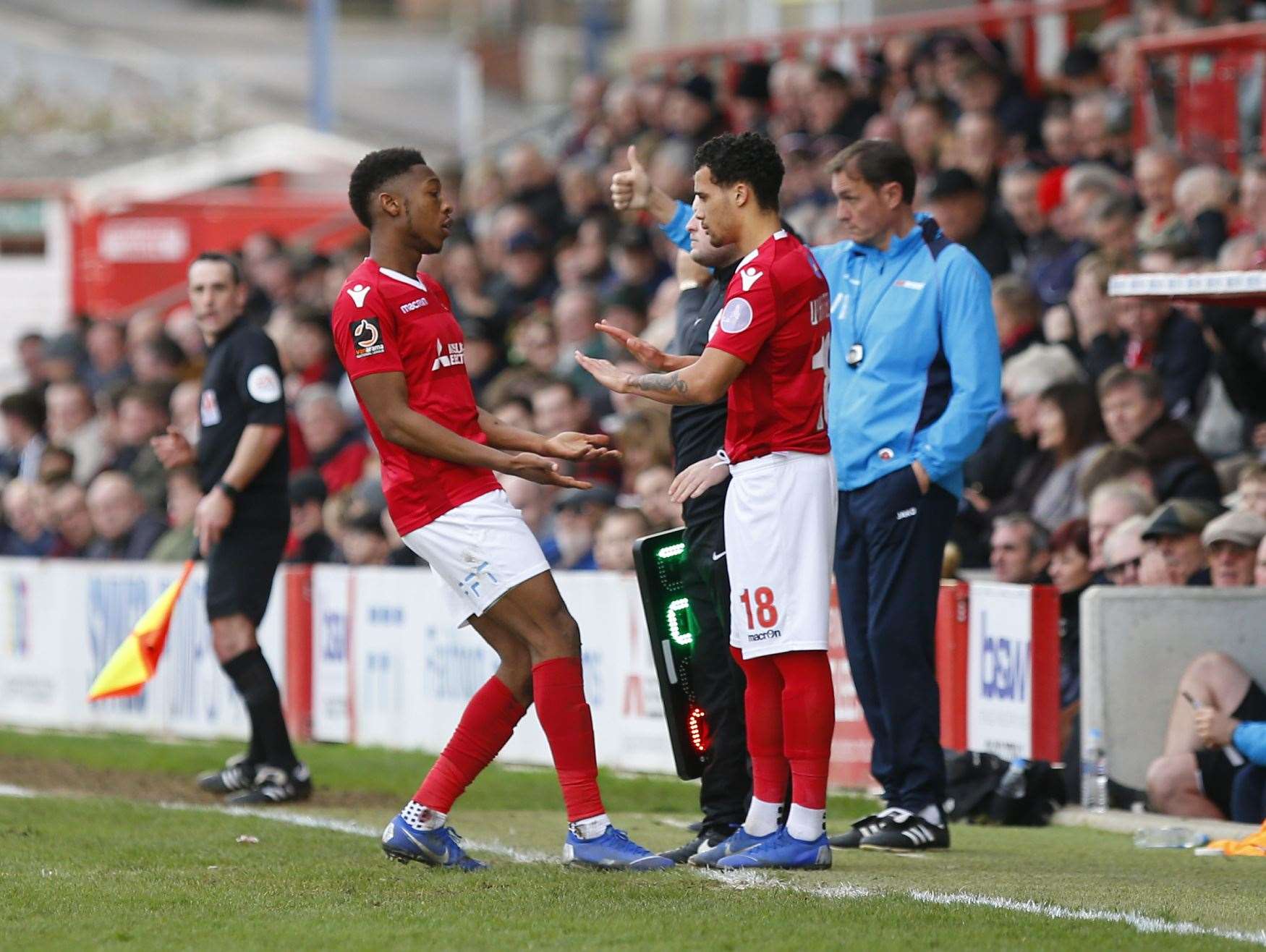 Ebou Adams has left Ebbsfleet but Corey Whitely remains under contract Picture: Andy Jones