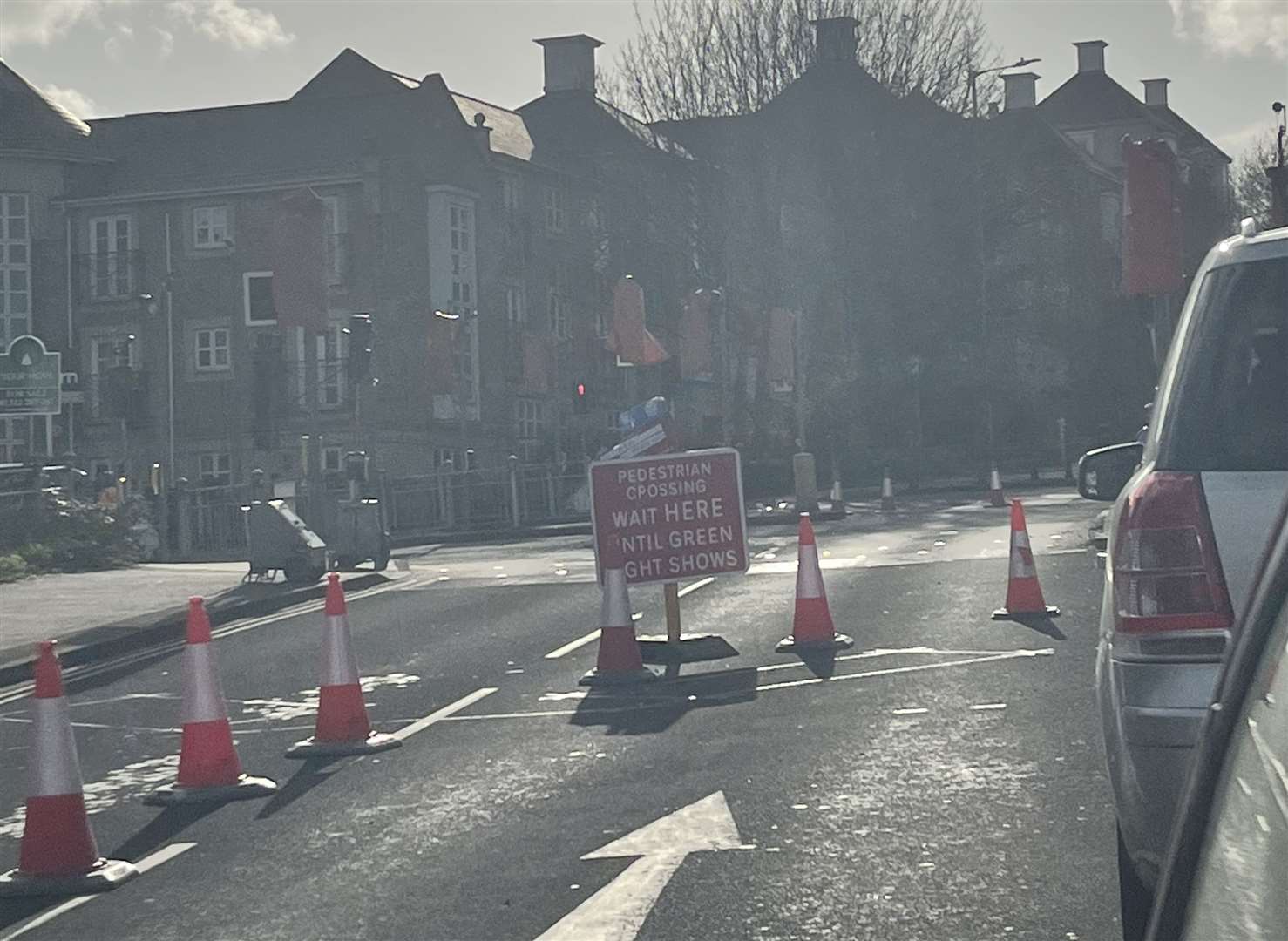 Thames Water had roadworks in two places along London Road, in Greenhithe