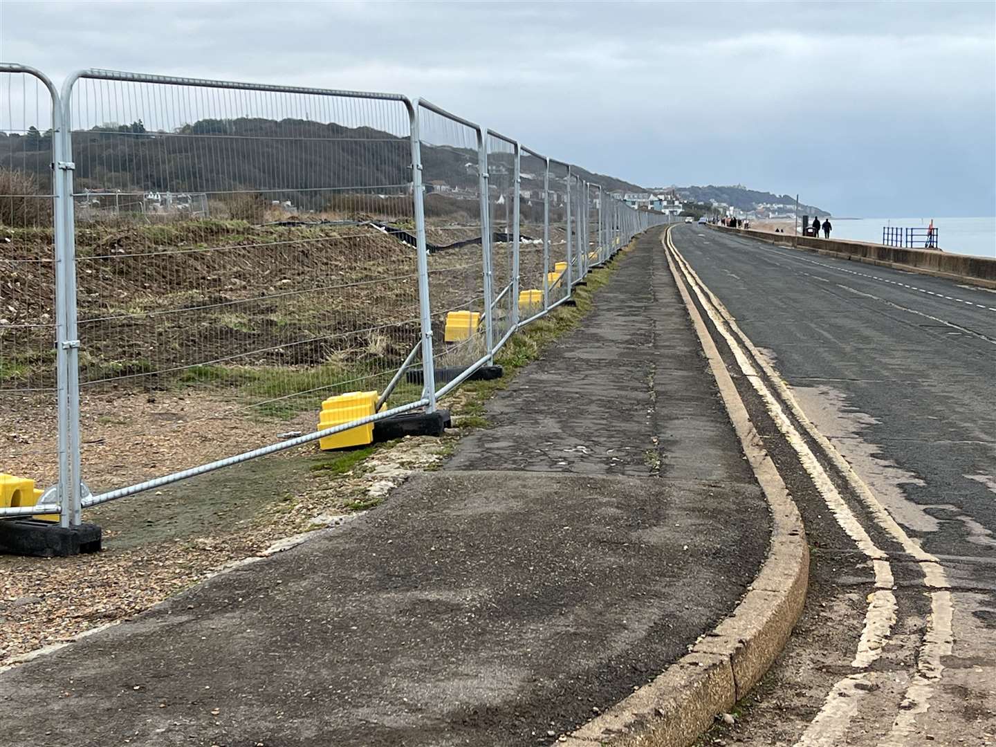 The land overlooks the sea at Hythe. Picture: Barry Goodwin