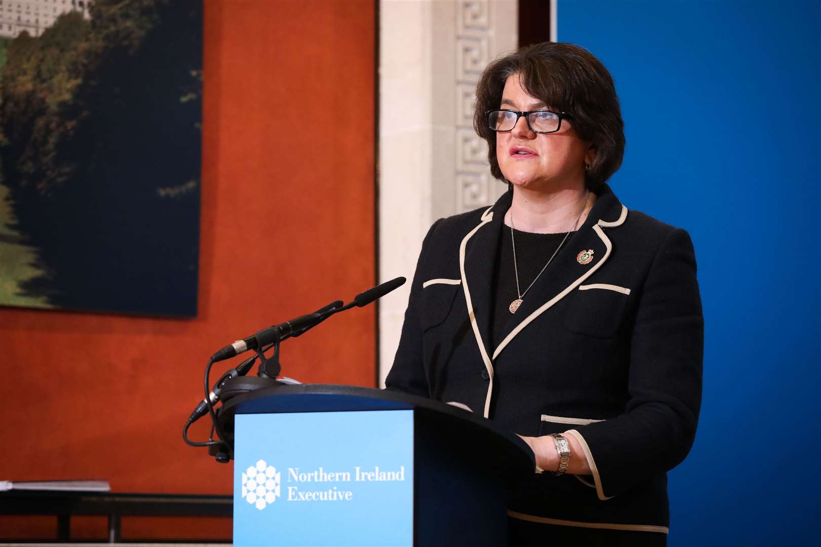 Northern Ireland First Minister Arlene Foster stressed the importance of economic recovery and protecting people and the health service (Kelvin Boyes/Press Eye/PA)