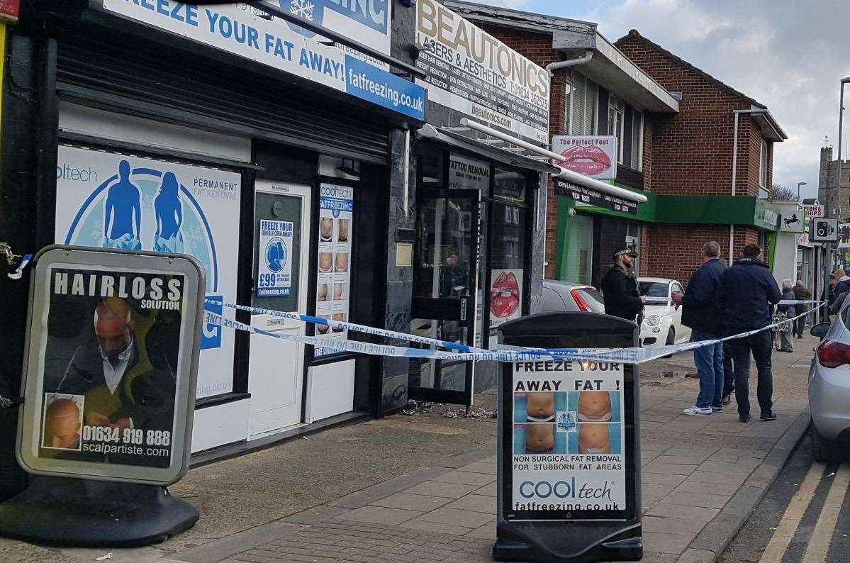 The crime scene in Rainham. Picture: @BenGY_Kent