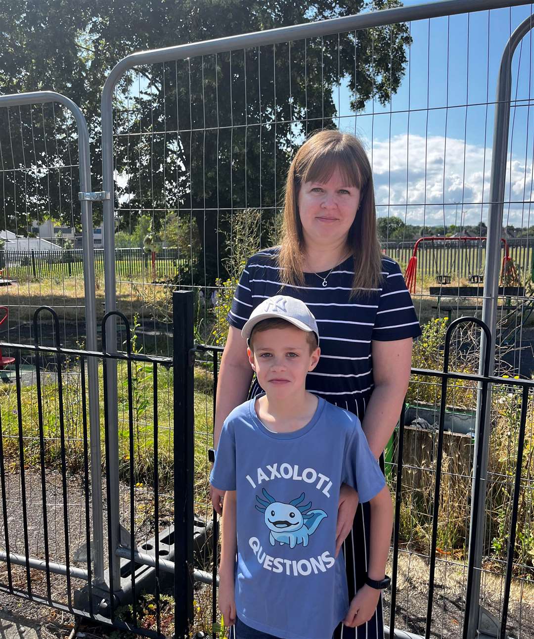 Natalie Jays and son Jacob at Baker Crescent park