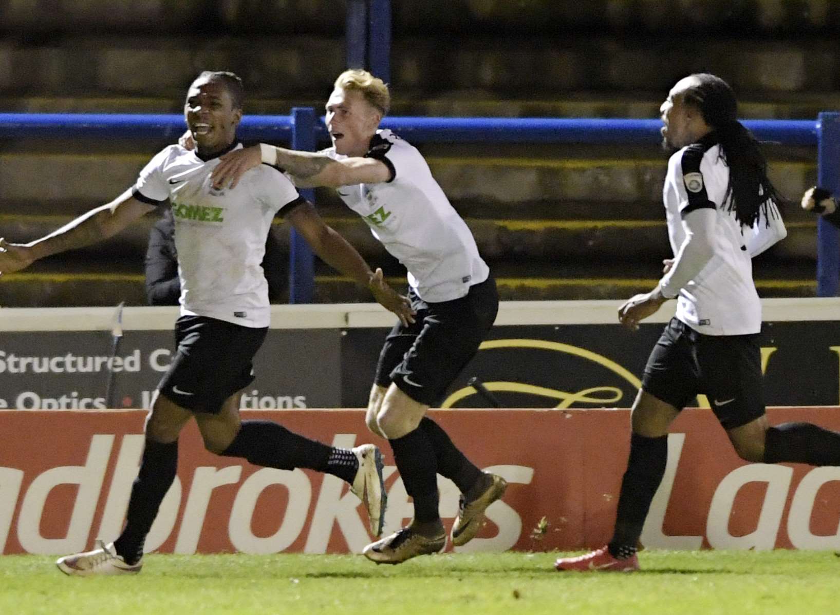 Aswad Thomas celebrates making it 2-1 in extra-time. Picture: Barry Goodwin