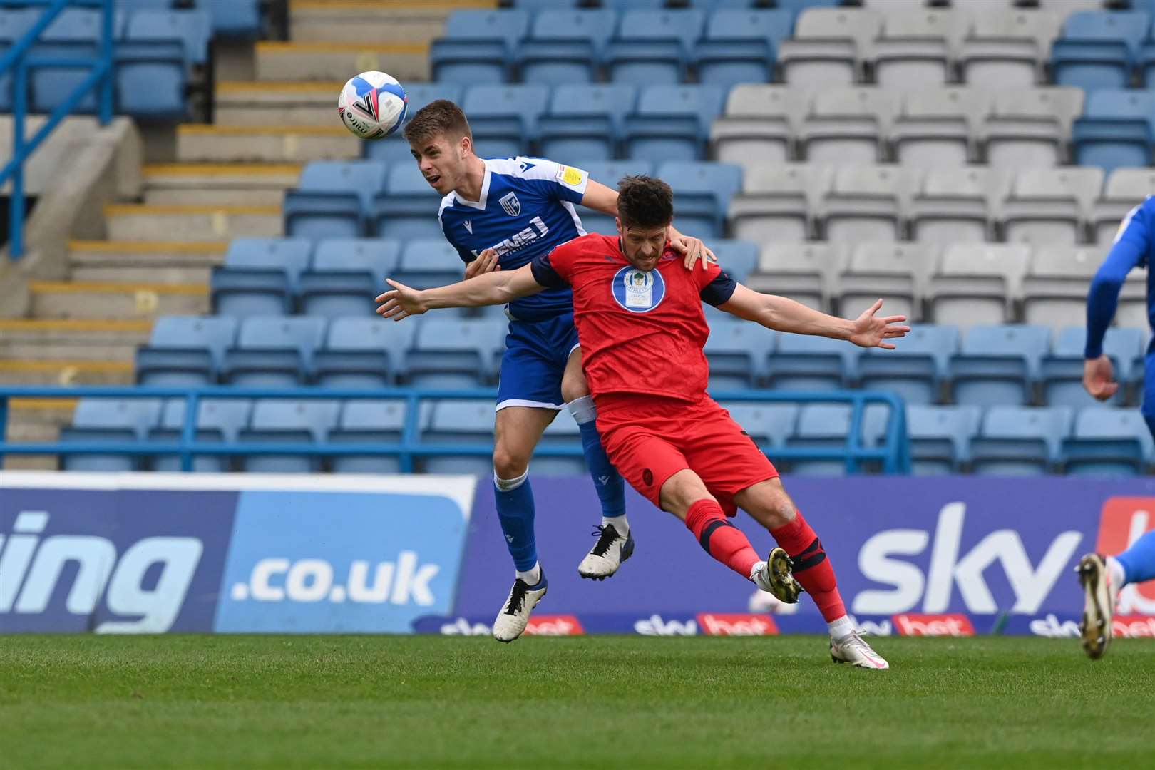 Jack Tucker wins a header Picture: Keith Gillard