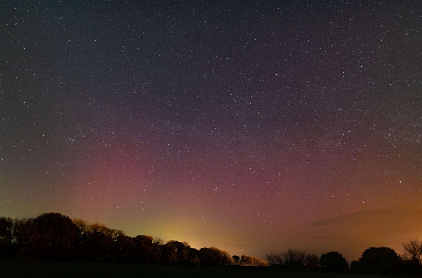 The Northern Lights in the skies over Kent last night. Picture: Rebecca Douglas Photography