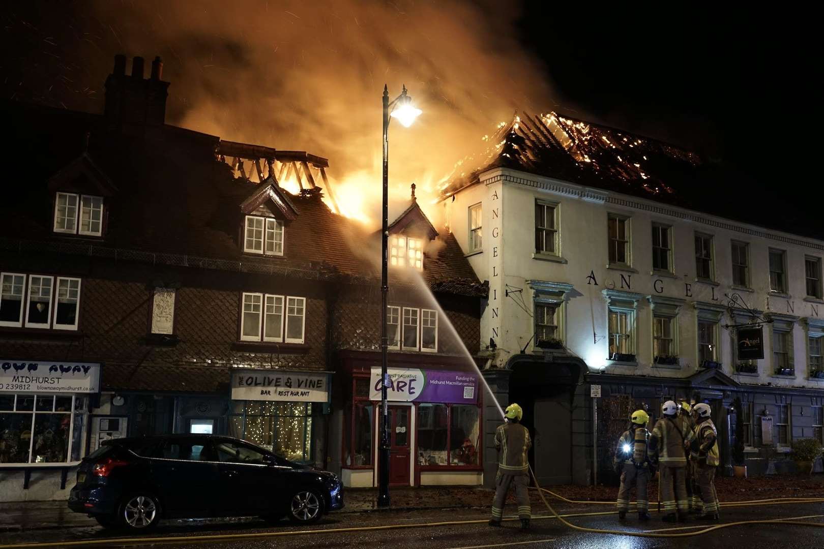 Fire engulfs 400-year-old hotel ‘housing Ukrainian refugees’