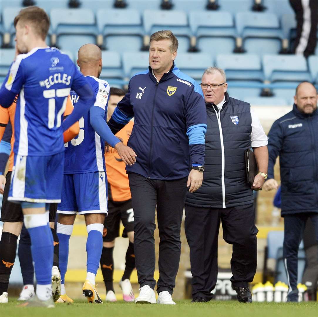 Gillingham beat Oxford United 3-1 earlier in the season at Priestfield .Picture: Barry Goodwin