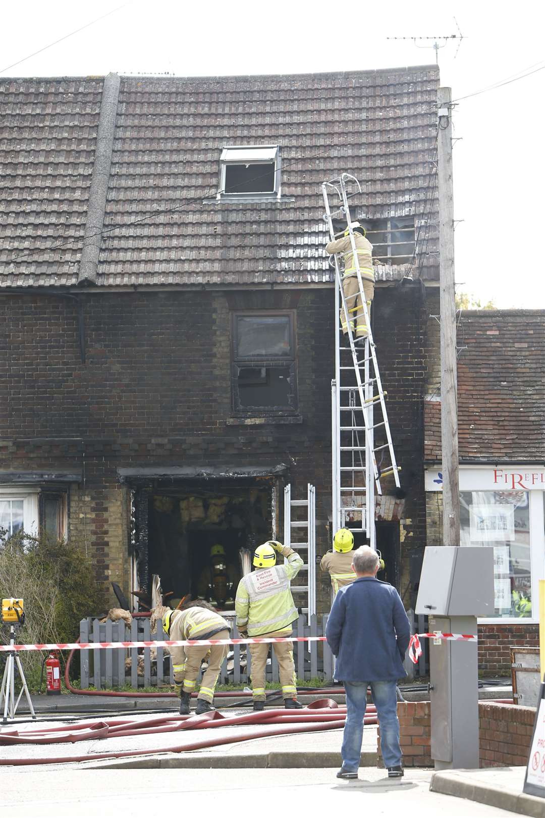 Commercial Road, Paddock Wood, fire in pictures