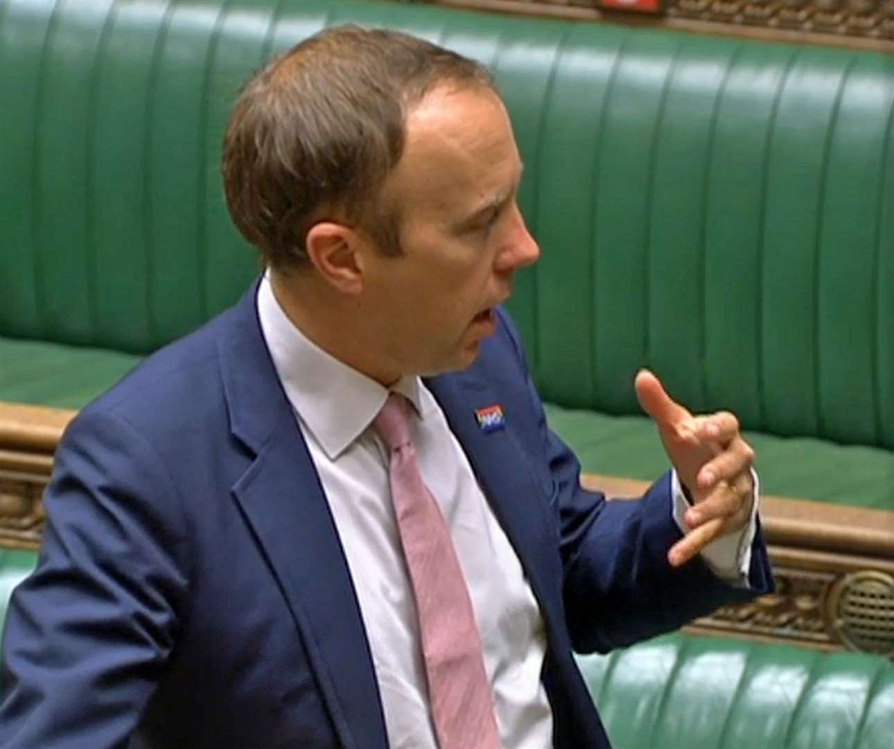 Heath Secretary Matt Hancock in the House of Commons, as he answered questions on testing (House of Commons/PA)