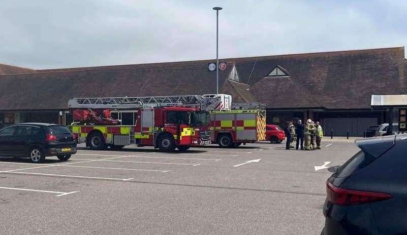 Fire crews at the scene in Park Farm Road, Folkestone