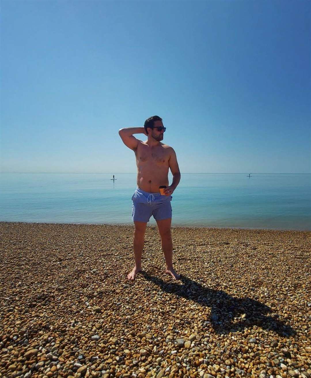 Jonathan Blakeley at Folkestone beach. Picture: Jonathan Blakeley