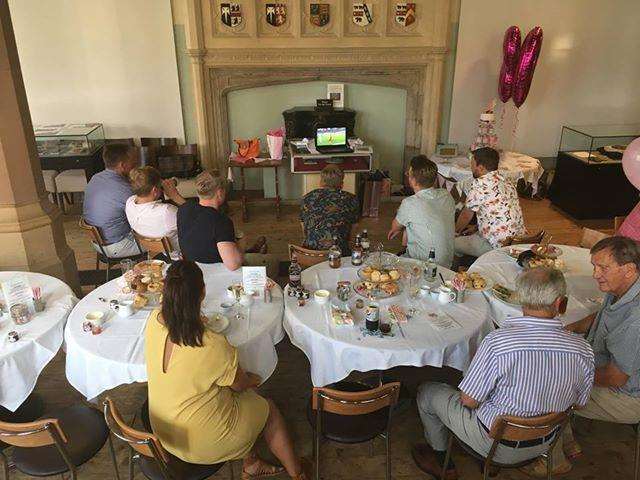 Rachel Louise Woolerton sent in this photo of her nan's 80th birthday at Maidstone Museum where they all ended up watching the football (2928906)