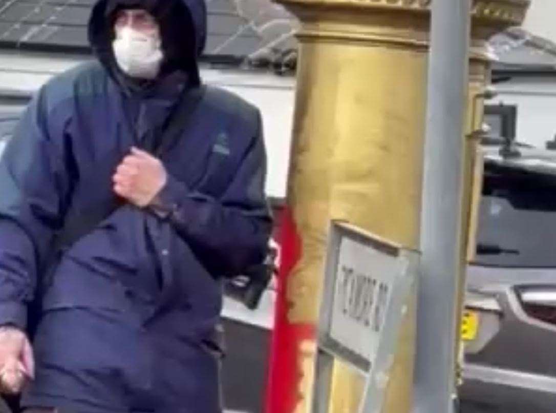 Danny Whiskin, 33, was recorded vandalising postboxes in Dartford earlier this year. Picture: CPS
