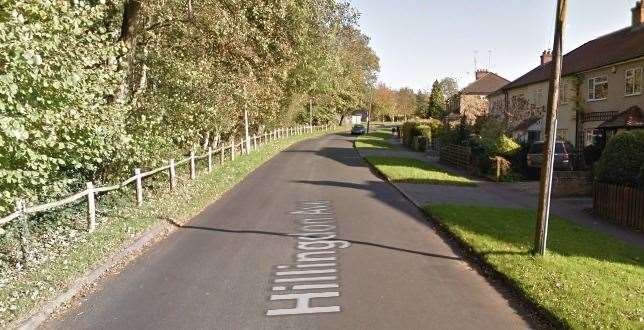 The girl was struck in Hillingdon Avenue, Sevenoaks Picture: Google