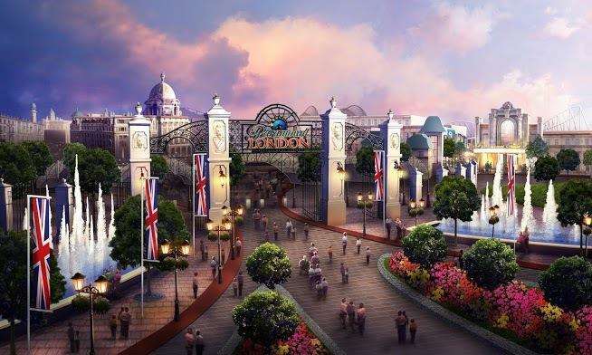 How the entry gate to was meant to look when the park was originally planned