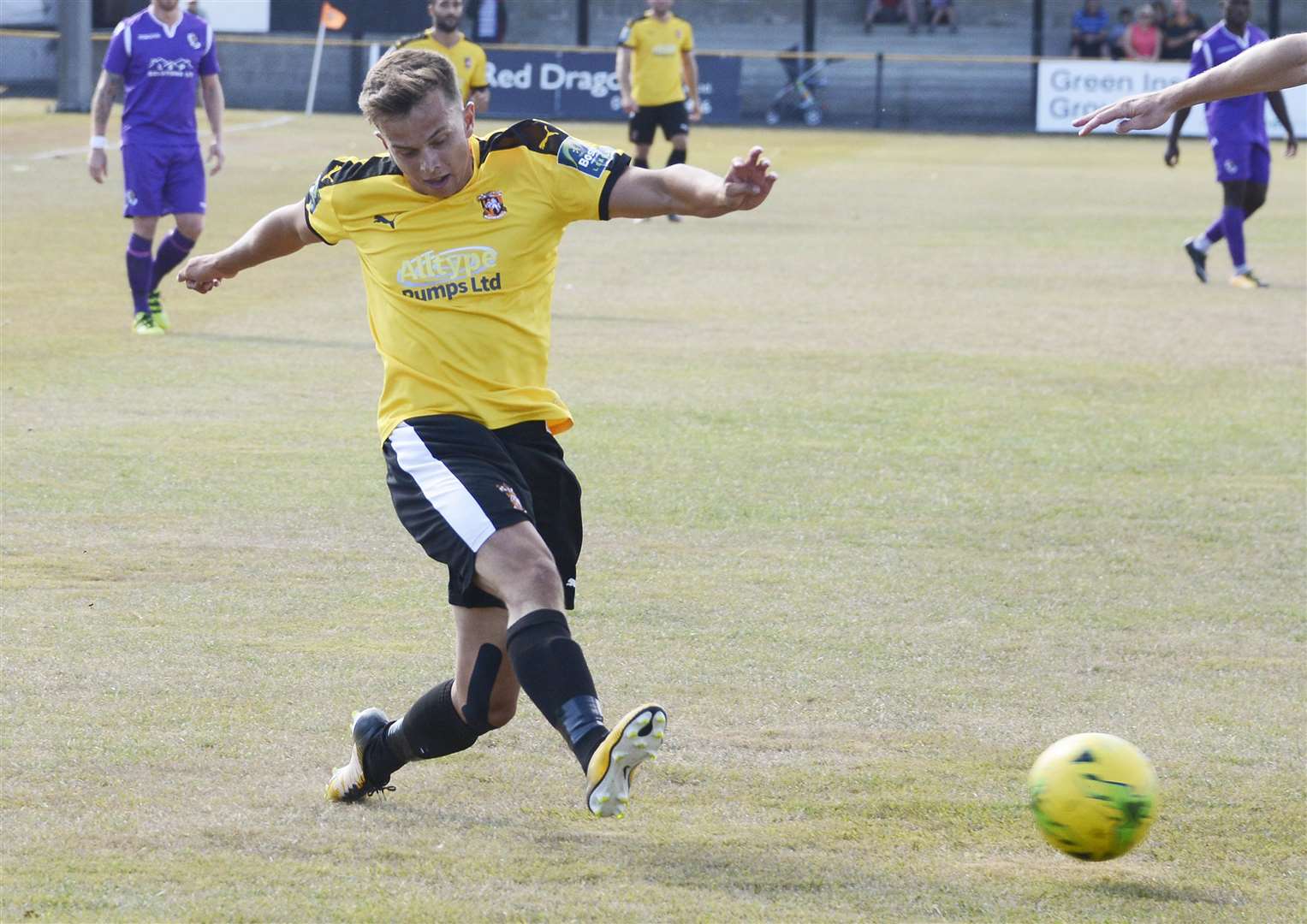 Johan ter Horst gets a shot away for Folkestone Picture: Paul Amos