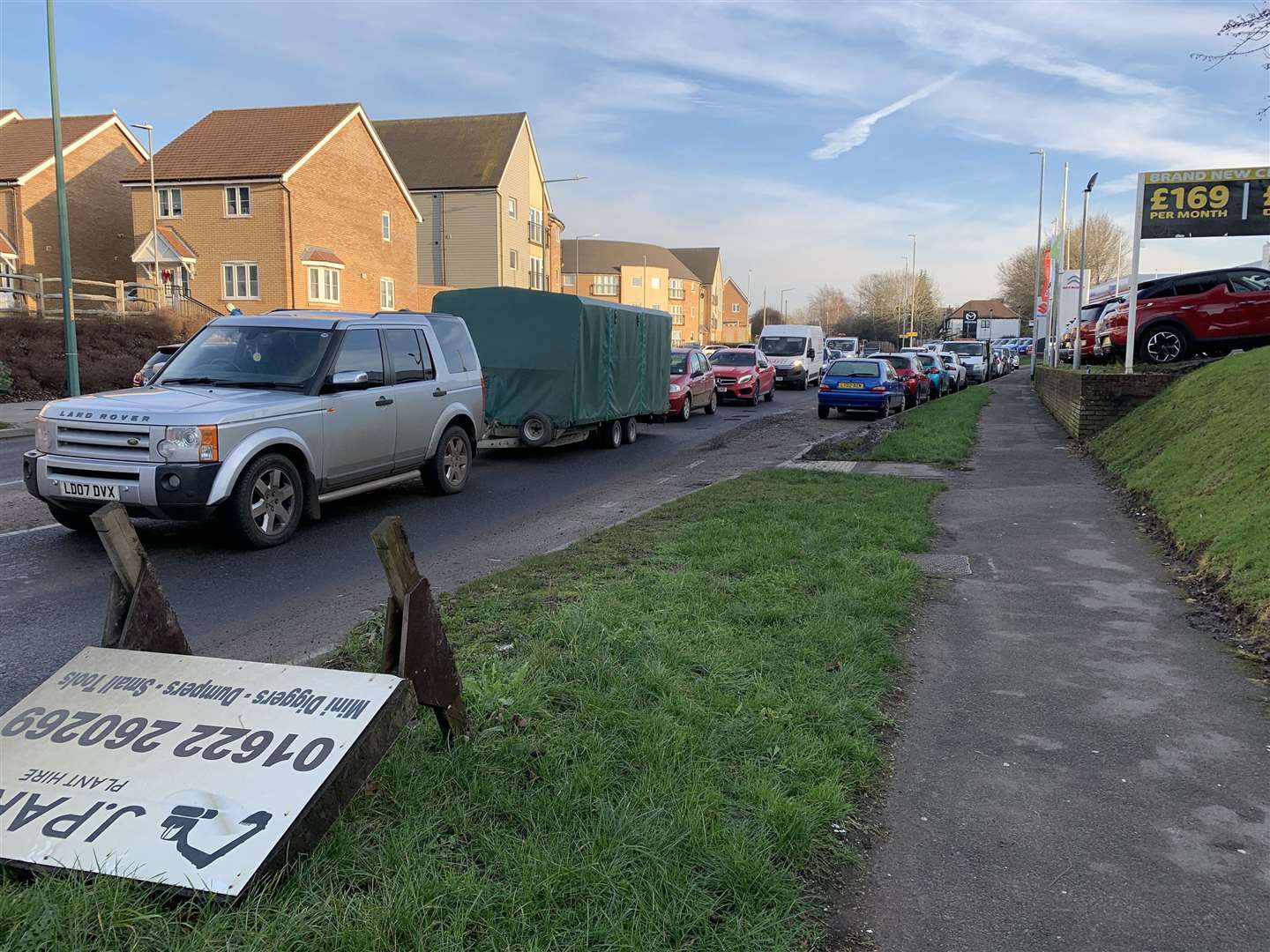 Heavy traffic on the Sutton Road, A274, in Maidstone