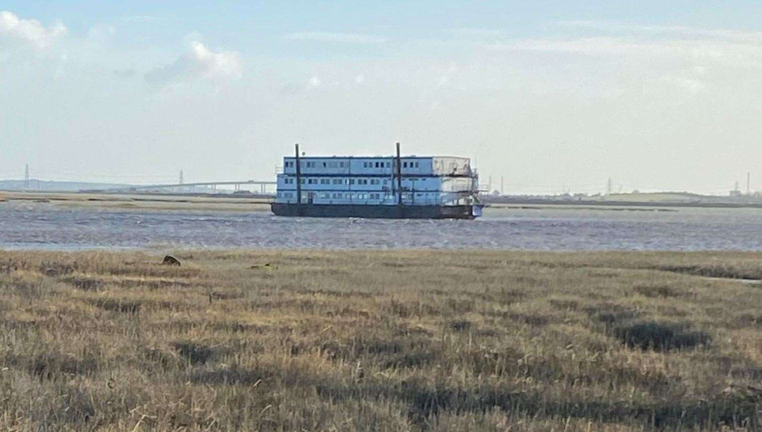 Apparently a tug boat is headed to the craft. Picture: Colin Wood