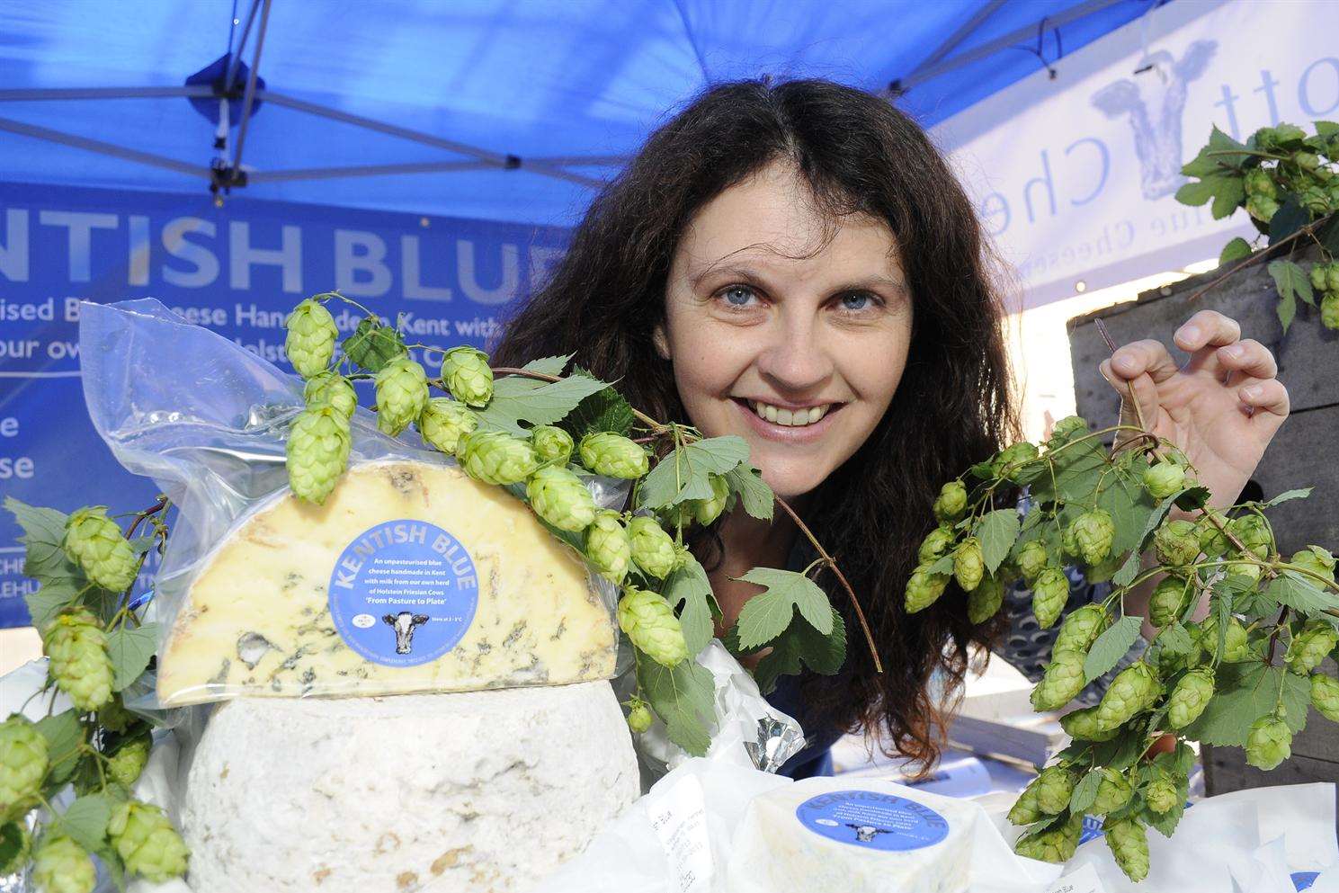 Faversham Hop Festival: Karen Reynolds with her Kentish Blue Cheese