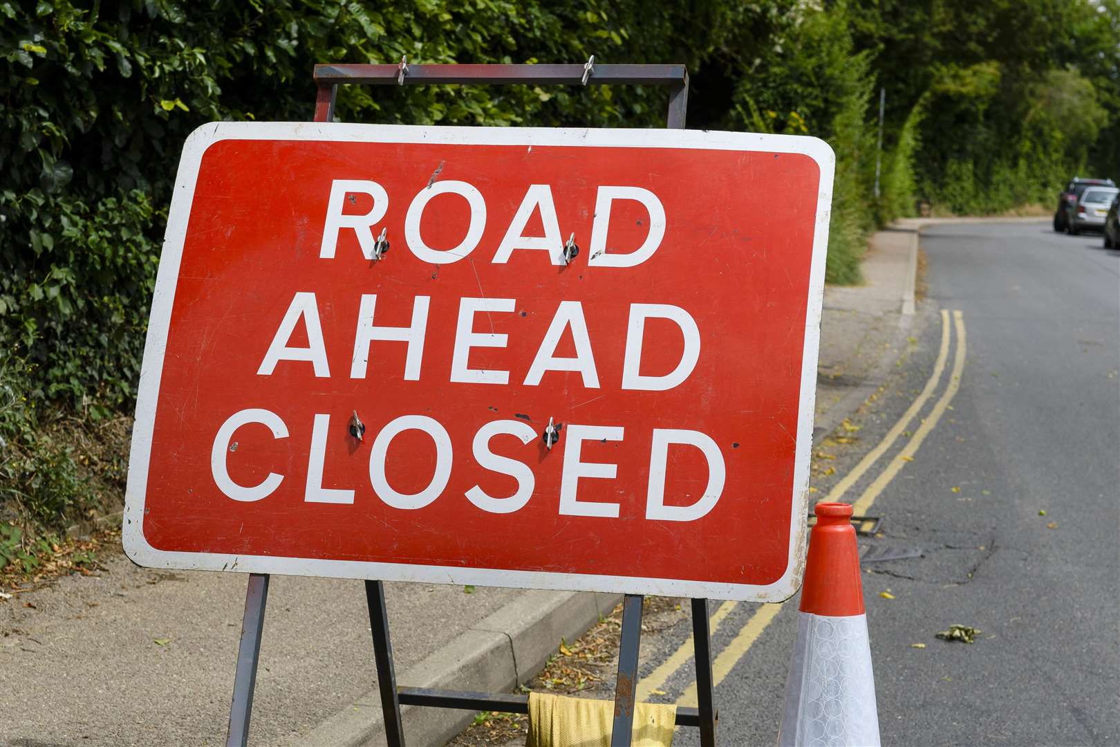 The A225 Riverhill is closed in both directions. Picture: Mark Bullimore Photography