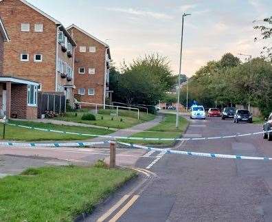 Police taped off Beaconsfield Road in Canterbury at the junction with Shaftesbury Road following the stabbing in August last year