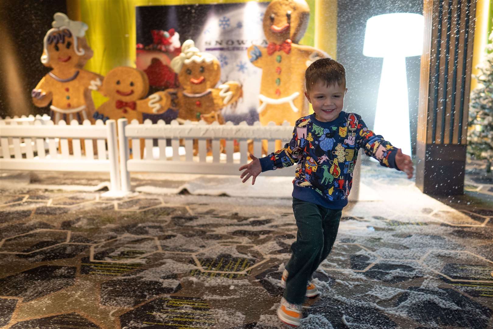 Dashing through the snow inside Showcase Cinema Bluewater