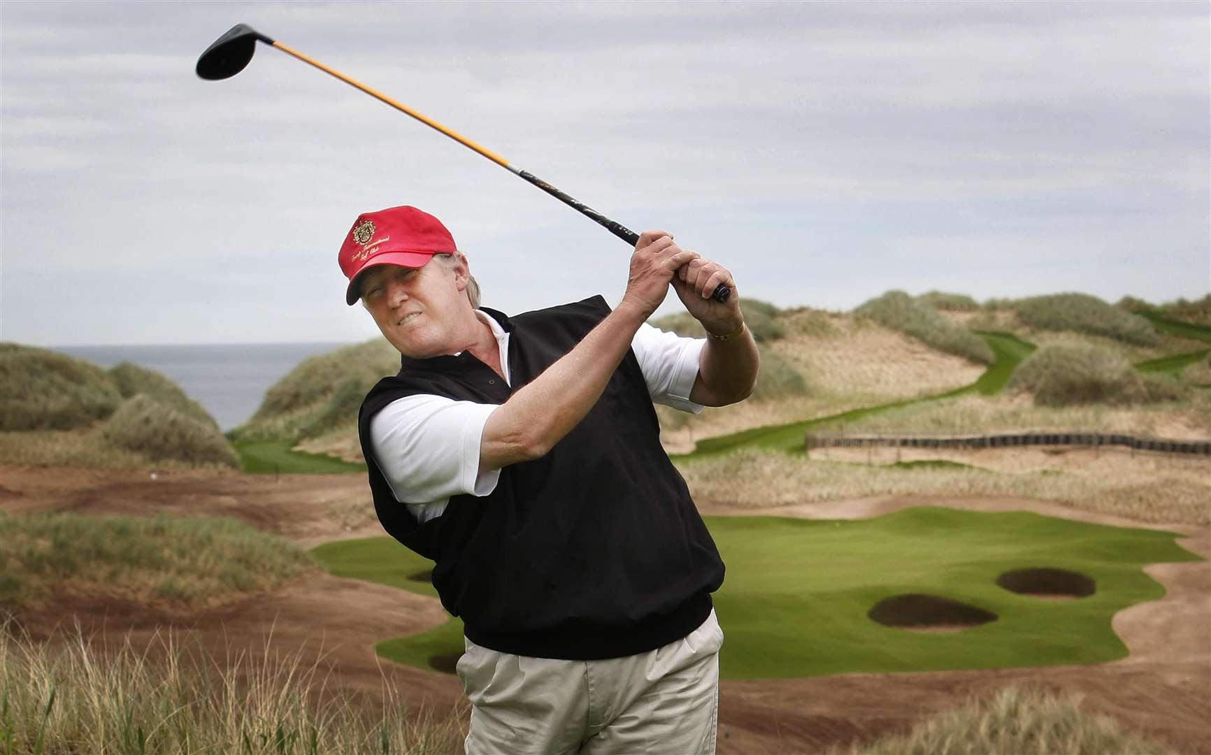 Donald Trump on a previous visit to the Menie estate in Aberdeenshire (Danny Lawson/PA)