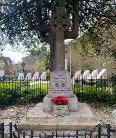 The current location of the war memorial - about 16 metres from the proposed new position