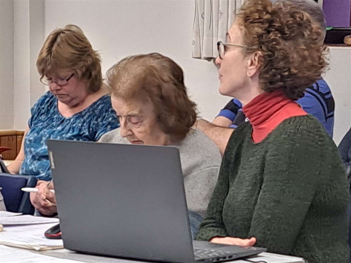 Cllr Sandra Knatchbull, right, produced printed copies of the email chain