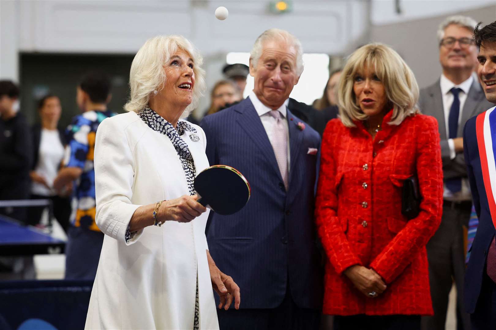 Charles and Camilla on their state visit to France (Hannah McKay/PA)