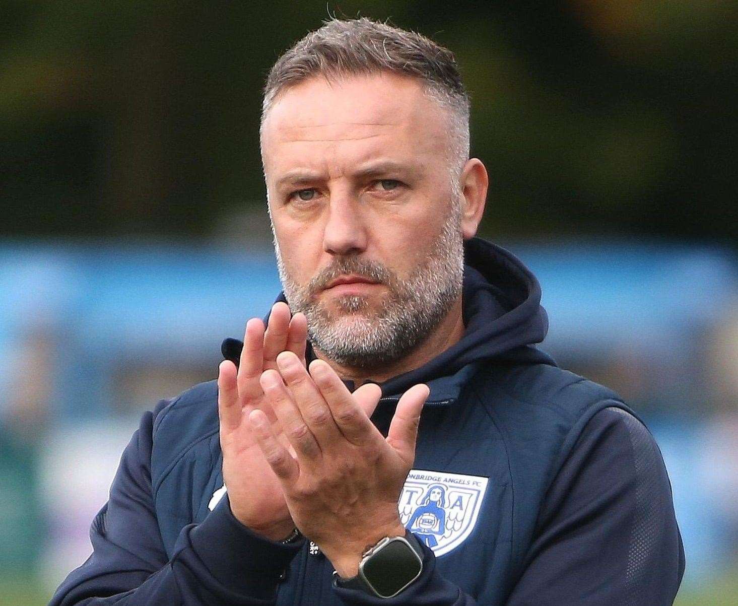 Tonbridge Angels manager Jay Saunders. Picture: David Couldridge