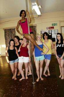 Angie Marie shows her students how it’s done during lessons at St Matthew’s Church Hall, Borstal Street, Borstal