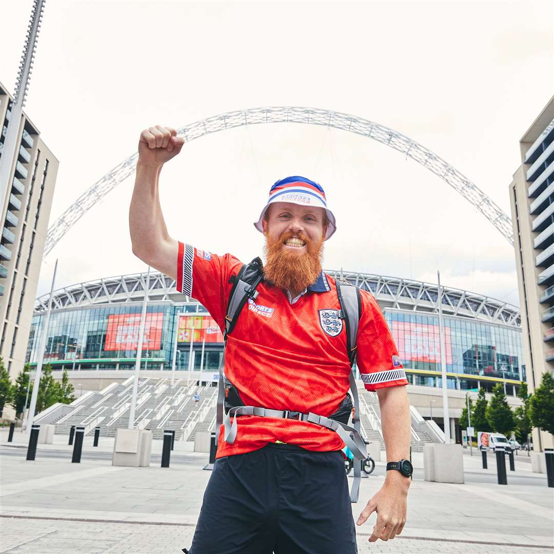 Russ Cook, nicknamed Hardest Geezer, will be running to Germany to ‘support the boys’ in England’s Euro 2024 campaign (kba agency/PA)