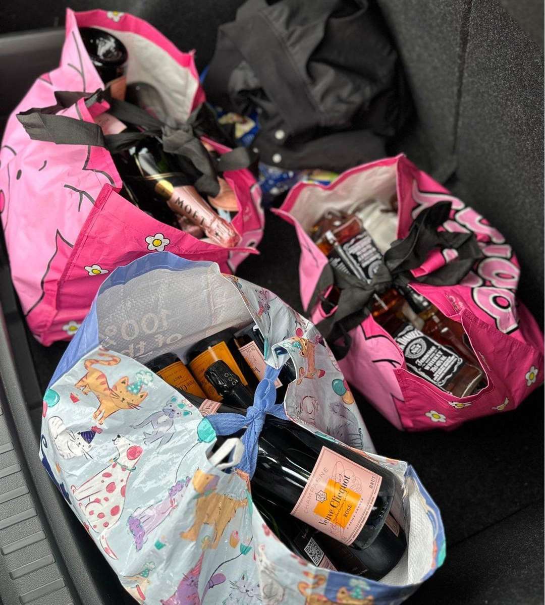 The items were recovered by police in Percy Pig bags on the Swanley Interchange. Picture: Kent Police Tactical Operations (KPTacOps)