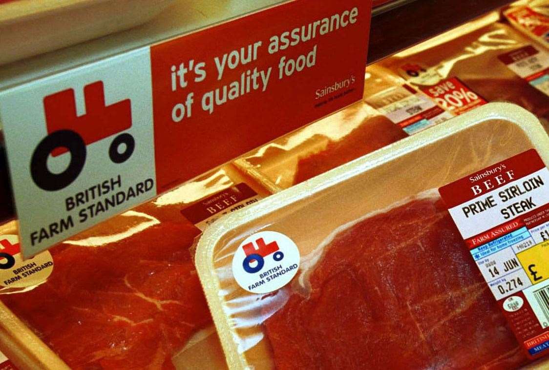 The Red Tractor logo on meat packages (PA)