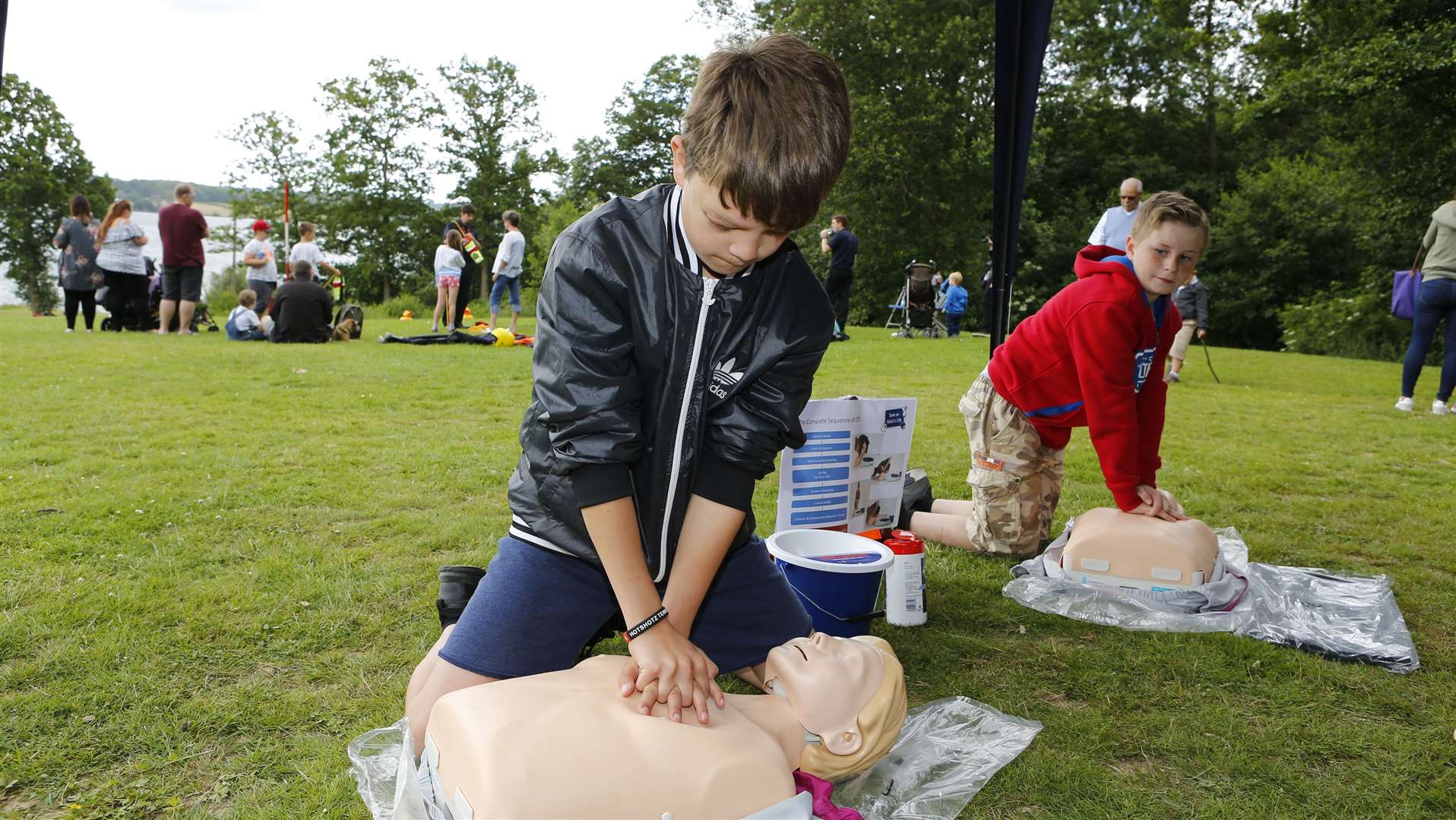 Joseph and Max at last year's event at Bewl Water Picture: Andy Jones