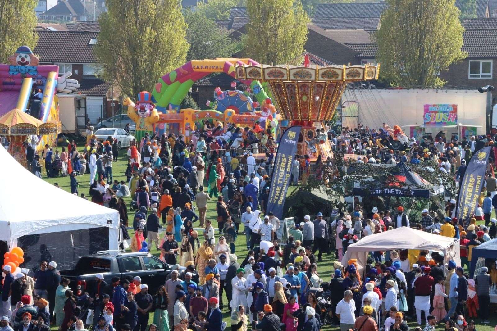 More than 10,000 people attended the Sikh festival of Vaisakhi as it returned to Gravesend after a two-year absence. Photo: Jagdev Singh Virdee