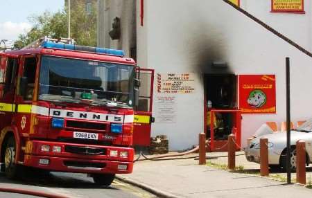 The building was badly damaged. Picture: BARRY GOODWIN