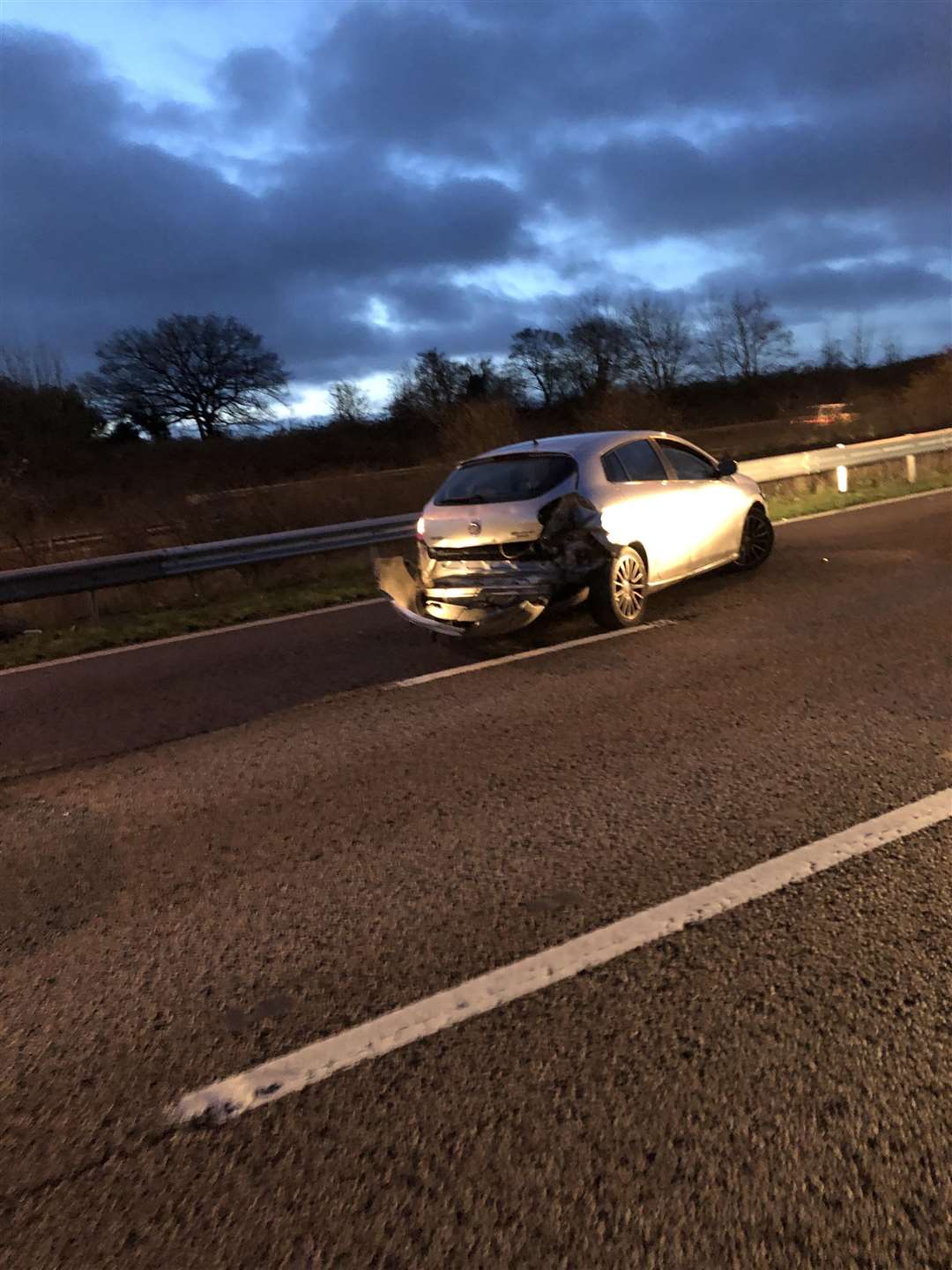 The back of the car was left smashed after the collision (6196903)