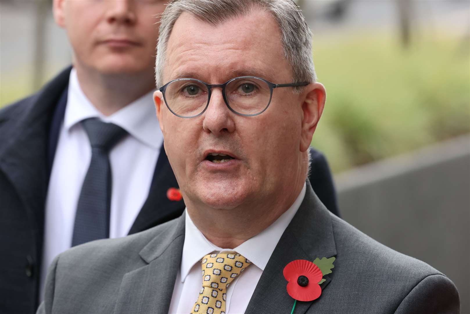 DUP leader Sir Jeffrey Donaldson said Stormont could only be restored if a deal that respects Northern Ireland’s place within the UK was struck on the protocol (Liam McBurney/PA)