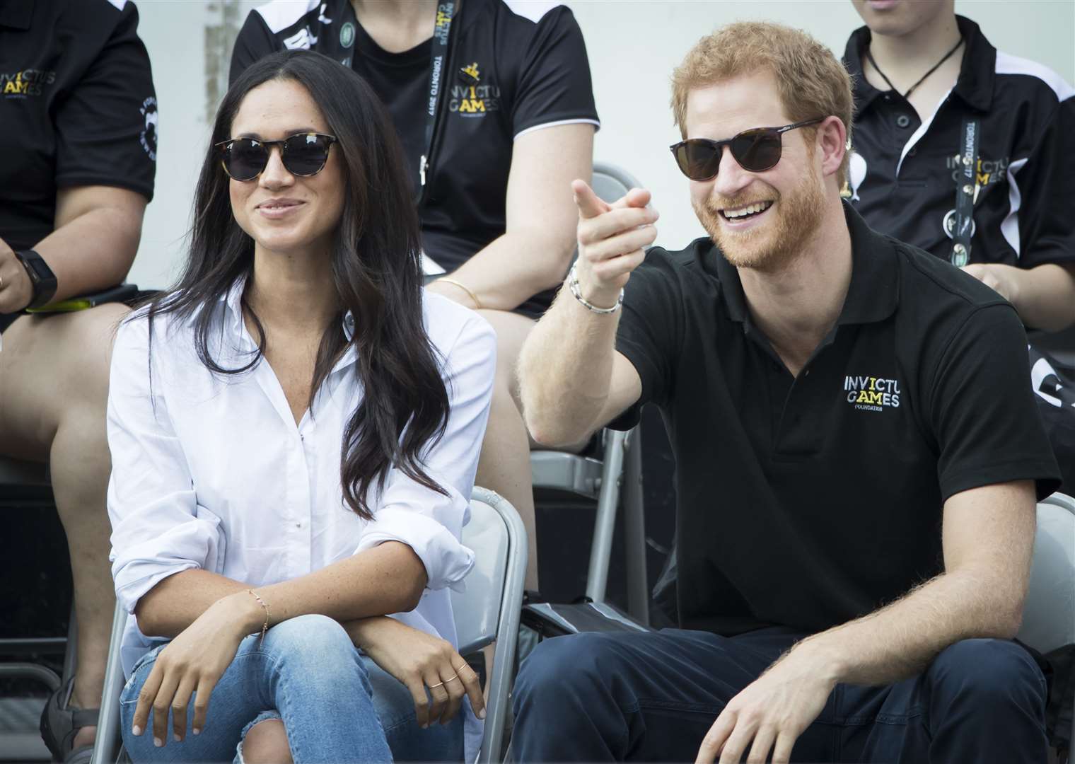 Harry and Meghan at the Invictus Games in 2017 before their engagement (Danny Lawson/PA)