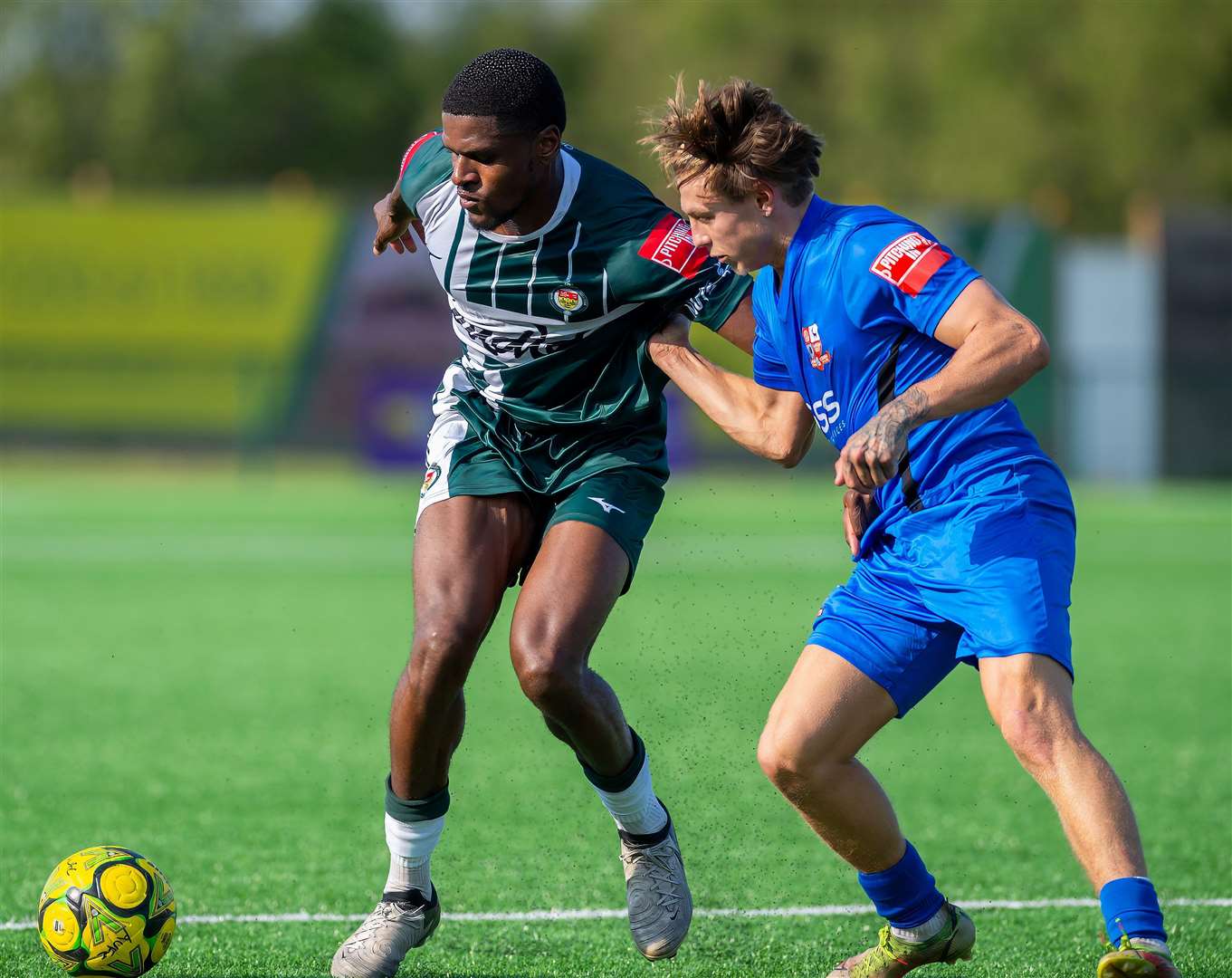 Action from Ashford United’s 2-1 FA Trophy win over Hartley Wintney. Picture: Ian Scammell